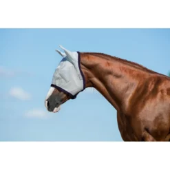 Amigo Fly Mask - Silver/Plum