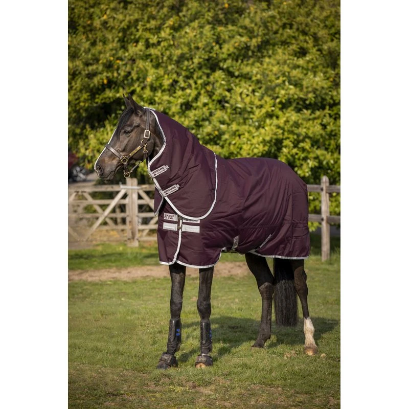 Amigo Hero Ripstop Plus Turnout 200g - Fig/Silver 2 Amigo Hero Ripstop Plus Turnout 200g - Fig/Silver - Image 2