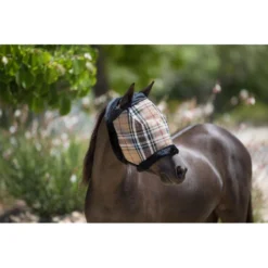 Kensington Pony Fly Mask W/Plush Fleece Trim - Deluxe Black -Cheap Equine Nest Store 329313 800 800
