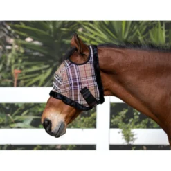 Kensington Fly Mask W/Plush Fleece Trim - Deluxe Black -Cheap Equine Nest Store 340967 800 800