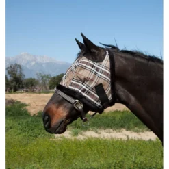 Kensington Fly Mask W/Plush Fleece Trim - Deluxe Black -Cheap Equine Nest Store 340968 800 800