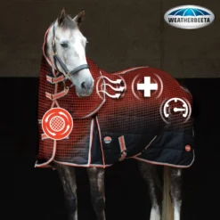 Weatherbeeta Comfitec Premier With Therapy-Tec Detach-A-Neck Medium - Black/Silver/Red -Cheap Equine Nest Store 346760 800 800