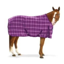 Equi-Essentials EZ-Care Plaid Stable Sheet - Purple Plaid