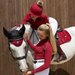 Woof Wear Vision Ergonomic Ear Net - Black/Shiraz -Cheap Equine Nest Store 389034 800 800