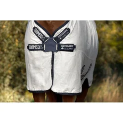 Rambo Natura Summer Sheet - White/Navy -Cheap Equine Nest Store 399853 800 800