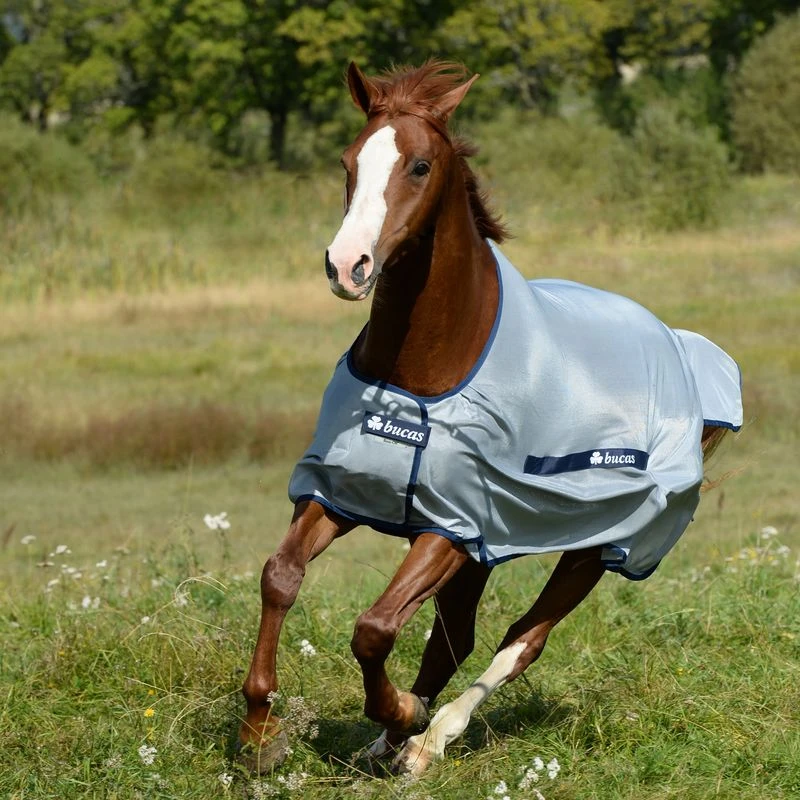 Bucas Classic Buzz Off Fly Sheet - Silver/Navy 1 Bucas Classic Buzz Off Fly Sheet - Silver/Navy