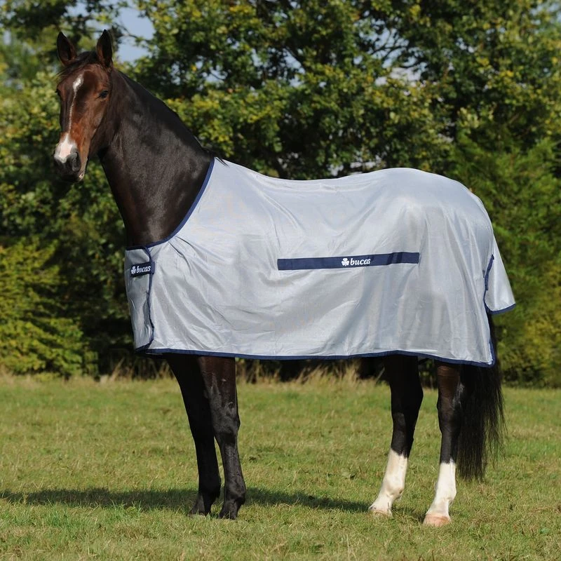 Bucas Classic Buzz Off Fly Sheet - Silver/Navy 2 Bucas Classic Buzz Off Fly Sheet - Silver/Navy - Image 2
