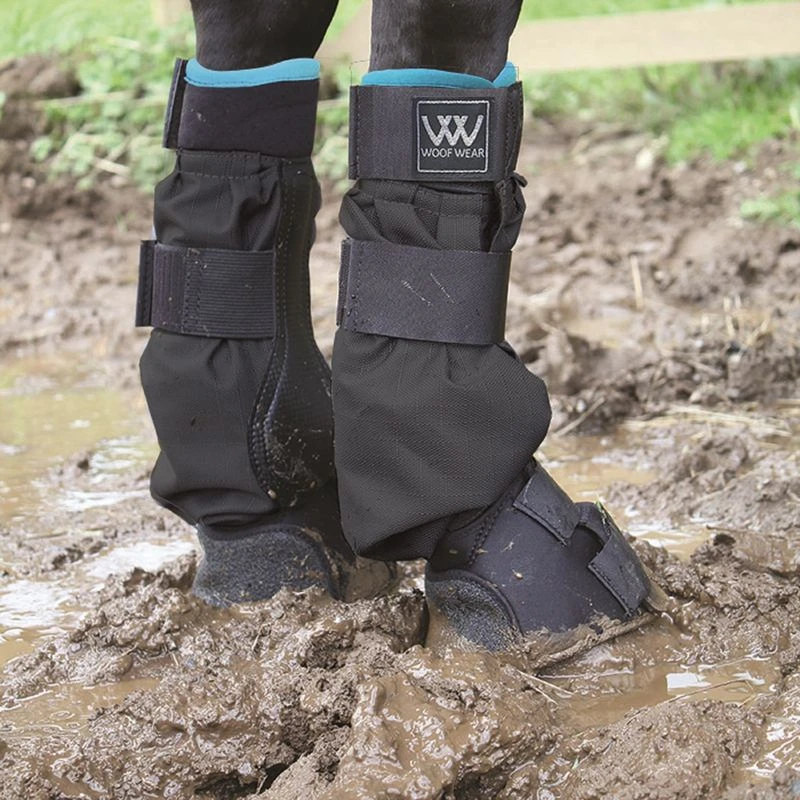 Woof Wear Mud Fever Turnout Boots - Black/Turquoise 2 Woof Wear Mud Fever Turnout Boots - Black/Turquoise - Image 2