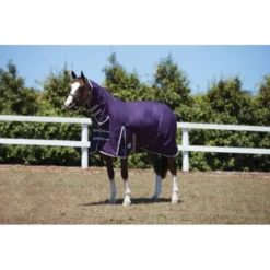 Weatherbeeta Comfitec Essential Combo Neck Medium Turnout - Navy/Silver/Red -Cheap Equine Nest Store 412567 800 800