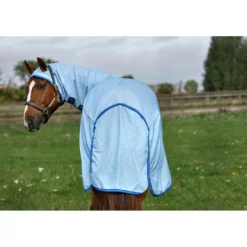 Amigo Ripstop Hoody - Azure Blue/Strong Blue/Silver -Cheap Equine Nest Store 423454 800 800