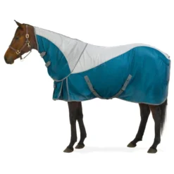Ovation Super Fly Sheet W/Neck Cover - Grey/Teal