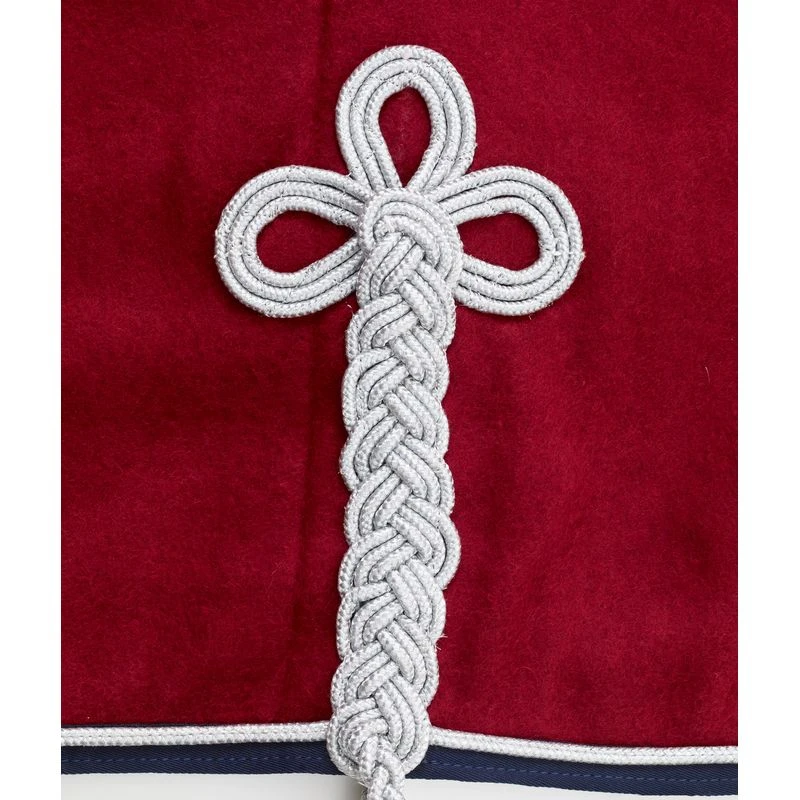 Centaur Wool Dress Cooler - Burgundy/Navy/Silver 1 Centaur Wool Dress Cooler - Burgundy/Navy/Silver