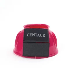 Centaur PVC Ribbed Double Hook And Loop Bell Boots - Hot Pink