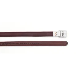 Pessoa Covered Leather Clasp End Leathers - Dark Brown