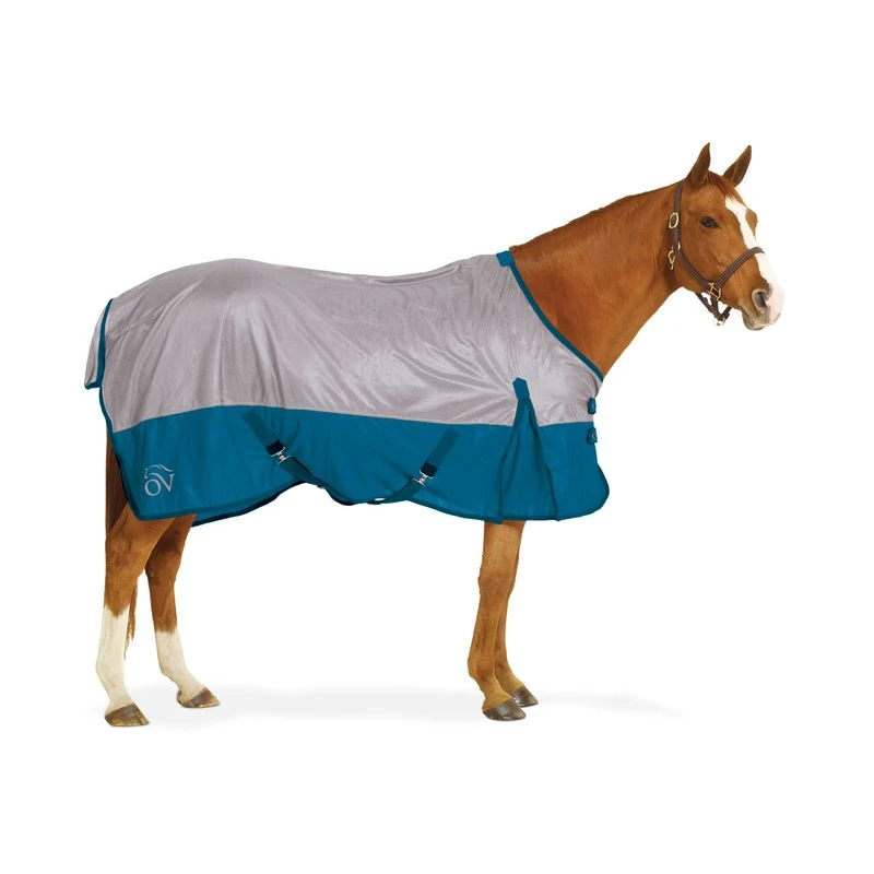 Ovation Super Fly Sheet W/Surcingle Belly - Grey/Teal 1 Ovation Super Fly Sheet W/Surcingle Belly - Grey/Teal
