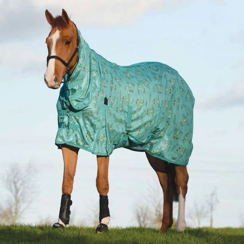 Saxon Mesh W/Gusset Belly Wrap Combo Neck - Frog Print 1 Saxon Mesh W/Gusset Belly Wrap Combo Neck - Frog Print