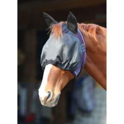 Kensington UViaitor Dartless Fly Mask W/Web Trim, Ears And Forelock Hole - Lavender Mint