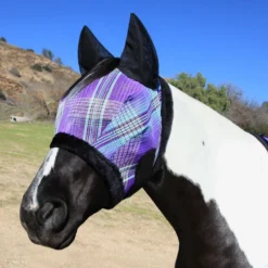 Kensington Signature Fly Mask W/Fleece,Ears And Forelock Hole - Lavender Mint