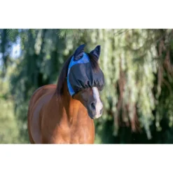 Kensington UViaitor Dartless Fly Mask W/Web Trim, Ears And Forelock Hole - Kentucky Blue