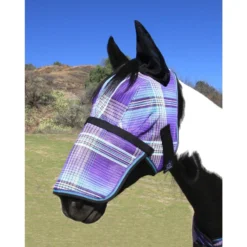 Kensington Signature Fly Mask W/Nose, Ears And Forelock Hole - Lavender Mint