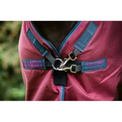 Rambo Original Turnout W/Leg Arches 0g - Burgundy/Burgundy/Teal/Navy