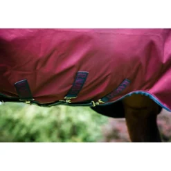 Rambo Original Turnout W/Leg Arches 0g - Burgundy/Burgundy/Teal/Navy -Cheap Equine Nest Store 446539 800 800