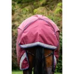 Rambo Original Turnout W/Leg Arches 0g - Burgundy/Burgundy/Teal/Navy -Cheap Equine Nest Store 446541 800 800