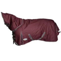 Weatherbeeta Comfitec Plus Dynamic II Detach-A-Neck Lite - Maroon/Grey/White -Cheap Equine Nest Store 447635 800 800