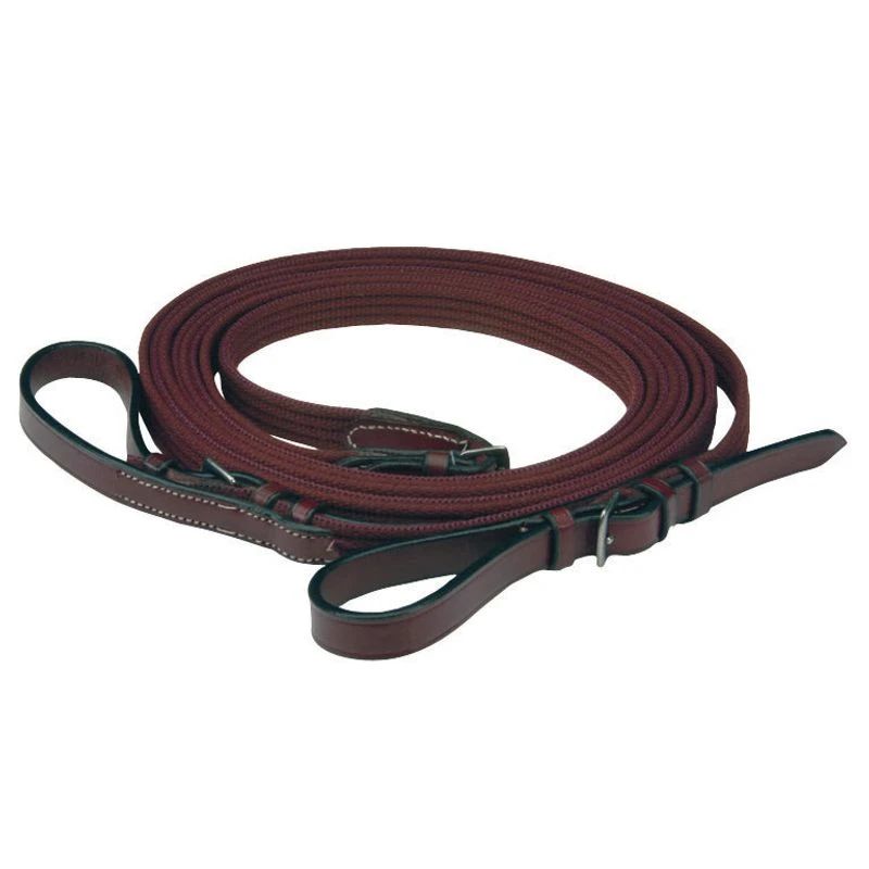 Kincade Web Draw Reins - Brown 1 Kincade Web Draw Reins - Brown