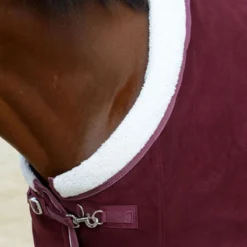 Weatherbeeta Sherpa Fleece Cooler Standard Neck - Maroon/White -Cheap Equine Nest Store 470437 800 800