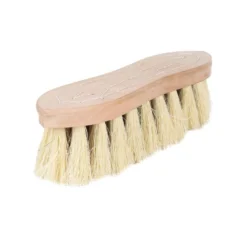 Horze Wood Back 2in Hard Brush W/Natural Mix Bristles - Tan