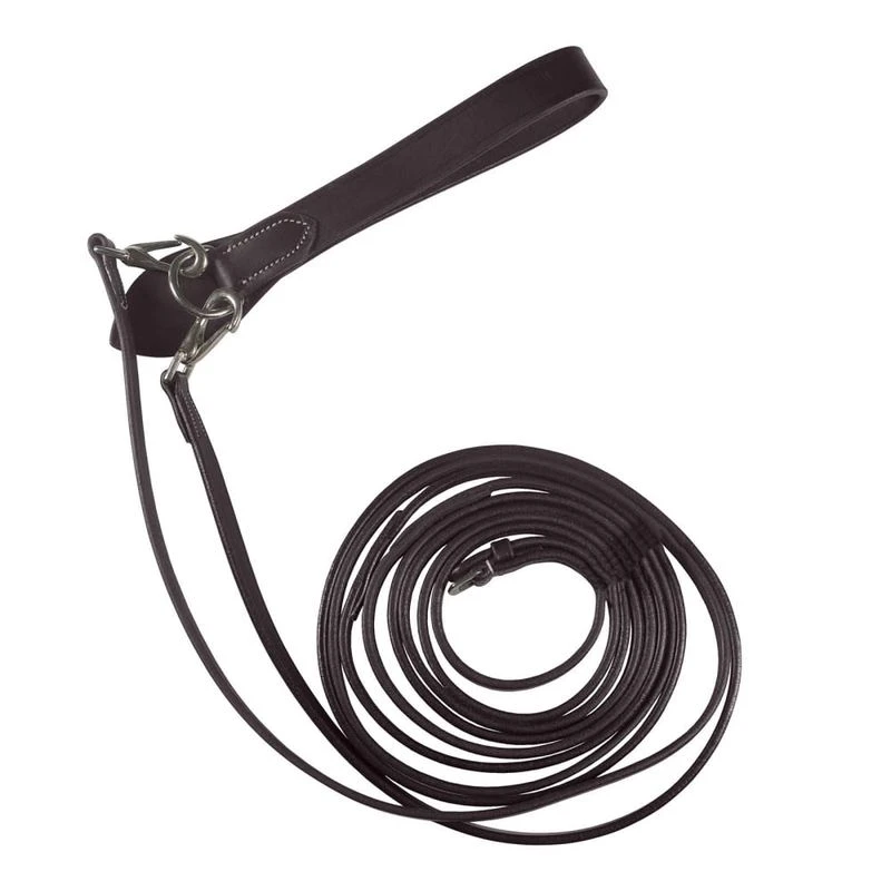 Horze Sparta Leather Draw Reins - Dark Brown 1 Horze Sparta Leather Draw Reins - Dark Brown