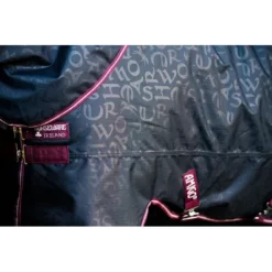 Amigo Hero Ripstop Plus Turnout 0g - Navy HW Print/Burgandy/White -Cheap Equine Nest Store 485415 800 800