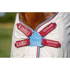 Rambo Optimo Supreme Summer Sheet - Navy Check/Cherry/Peach/Blue -Cheap Equine Nest Store 488855 800 800