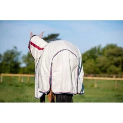 Rambo Optimo Supreme Summer Sheet - Navy Check/Cherry/Peach/Blue -Cheap Equine Nest Store 488857 800 800