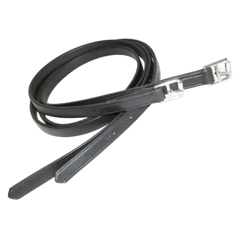 Nunn Finer 3/4" Stirrup Leathers - Black 1 Nunn Finer 3/4" Stirrup Leathers - Black
