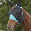 Weatherbeeta Comfitec Deluxe Fine Mesh Mask W/Ears - Black/Turquoise