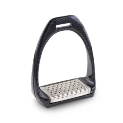 Royal Rider Carbon Stirrups - Black/Stainless Steel Pad