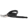 M. Toulouse Platinum Double Leather Stirrup Leathers - Black/Black