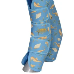 Weatherbeeta Wide Tab Long Travel Boots - Seahorse Print