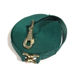 Kensington 30ft Flat Nylon Lunge Line - Hunter W/Goldtone