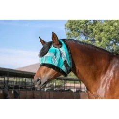 Kensington Fly Mask W/Fleece Trim & Dual Ear Holes - Atlantis