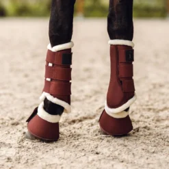 Horze Terrazzo Fleece Lined Brushing Boots - Smoked Paprika -Cheap Equine Nest Store 695175 800 800