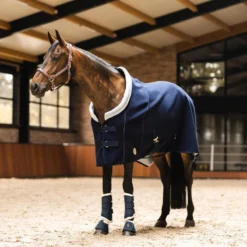 Horze Terrazzo Double Bonded Fleece Cooler - Dark Navy -Cheap Equine Nest Store 695187 800 800