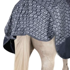 Horze Avalanche Light Weight Turnout Sheet - Dark Navy/Dawn Grey Print -Cheap Equine Nest Store 695220 800 800