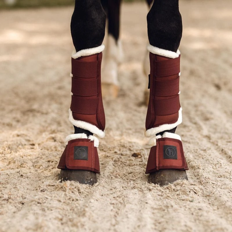 Horze Terrazzo Bell Boots With Fleece - Smoked Paprika 3 Horze Terrazzo Bell Boots With Fleece - Smoked Paprika - Image 3