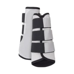 Horze Smoky Twilight Air Mesh Brushing Boots - Quiet Grey