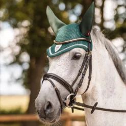 B Vertigo Evolve Crochet Silent Ear Net - Jungle Green -Cheap Equine Nest Store 699183 800 800